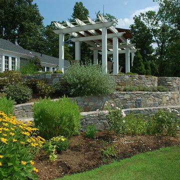 Pavilion Perspective with Stonework Terracing