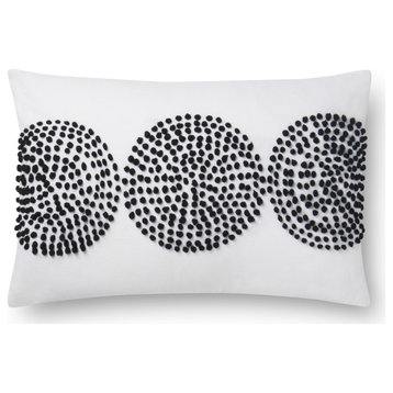 Natural/Black 13"x21" Decorative Accent Pillow