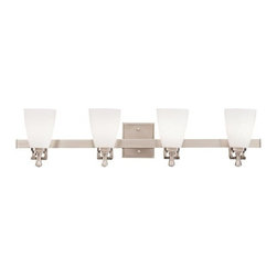 Kichler Lighting Uptown 4 Light Bathroom Lighting with Brushed Nickel finish - Lighting