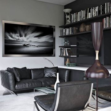 3D Rendering For Interior Design Of A Home Office