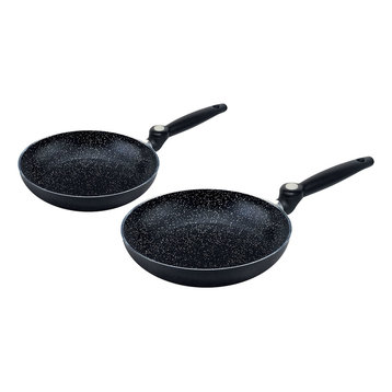 Deep Frying Pans with Collapsible Handles, Set of 2