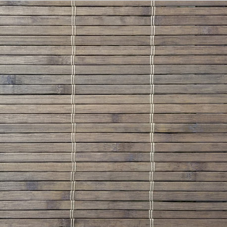 Cordless Driftwood Dockside Flatstick Bamboo Roman Shade, 48"x64"