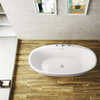 Vinnova Everly 59" x 31.5" Freestanding Soaking Bathtub in White
