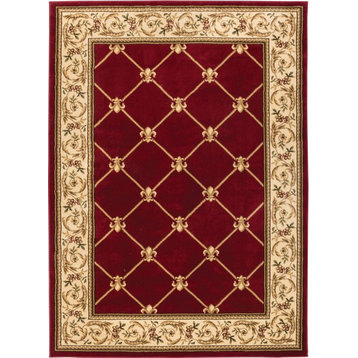 Well Woven Timeless Red Area Rug, 6'7"x9'3"
