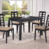 5-Piece Huy Collection Cream Finish Wood Small Dining Table Set