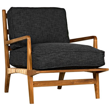 NOIR Furniture - Allister Chair in Cement Down Cushion - SOF325T-GRAY