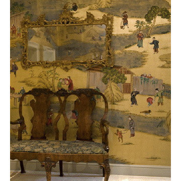 hand painted wallpaper for hotel project