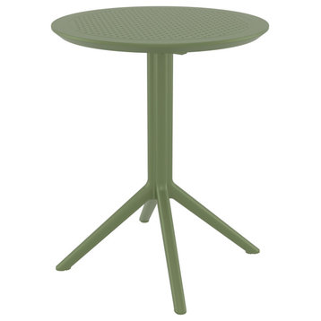 Sky Round Folding Table 24 inch Olive Green