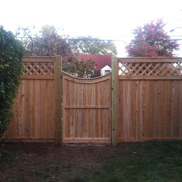 West Hartford | Cedar Tongue & Groove Lattice Top Estate Fence
