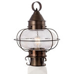 Norwell Lighting - Norwell Lighting 1321-BR-SE Cottage Onion - One Light Medium Outdoor Post Mount - Featuring the rounded shape of an onion, encapsulaCottage Onion One Li Bronze Seedy Glass *UL: Suitable for wet locations Energy Star Qualified: n/a ADA Certified: n/a  *Number of Lights: Lamp: 1-*Wattage:100w E26 Medium Base bulb(s) *Bulb Included:No *Bulb Type:E26 Medium Base *Finish Type:Bronze