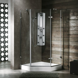 Vigo 38" x 38" Neo-Angle Shower Enclosure VG6061CHCL38 - Bath Products