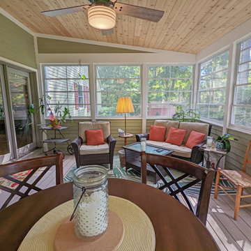 Sunroom Addition with Wolf Sandcastle Decking and Keylink Black Textured Railing