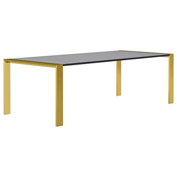 Fauna Modern Wenge and Brass Dining Table
