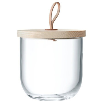 LSA International Ivalo Container and Ash Lid 6"x5.5", Clear