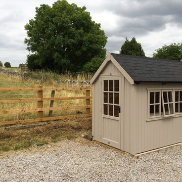 Classic Cosy Shed 10'x5' in Elephant Grey - delivered and assembled
