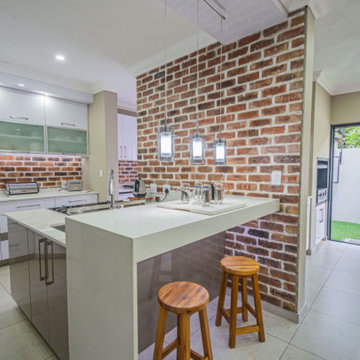 White high-gloss Kitchen & Cabinetry Project
