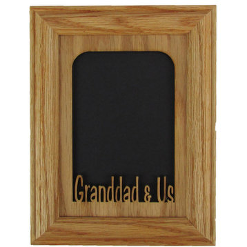 Granddad and Us Vertical Oak Picture Frame and Oak Matte, 5"x7"