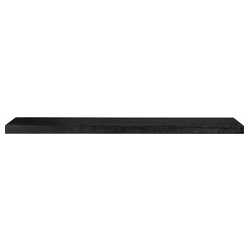 Barney Floating Shelf, Matte Black, 75"