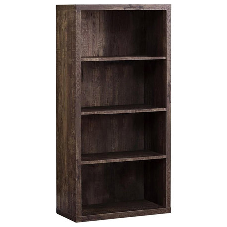 Bookshelf Bookcase Etagere 5 Tier 48"H Office Bedroom Laminate Brown