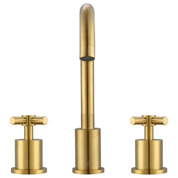 Ancona Prima 3 Widespread Double Handle Bathroom Faucet, Brushed Titanium Gold