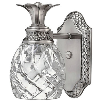 Hinkley Plantation 5310Pl Single Light Vanity, Polished Antique Nickel