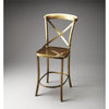 Butler Specialty Industrial Chic 24" Counter Stool in Gold