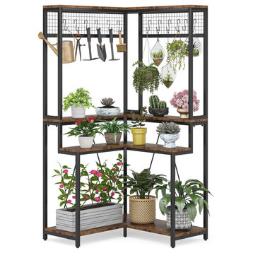 Indoor Corner Plant Stand, 67" Tall Plant Shelf Flower Stands