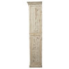 Manhattan Beach Padawan Solid Wood 2-Door 2-Drawer Cabinet in Antique White