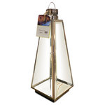 Idlewild Imports - Lantern - This stainless steel lantern with beveled glass is the perfect addition to any outdoor or indoor space.