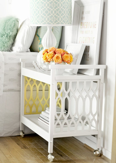 White and Gold Bar Cart