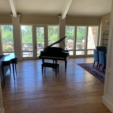 Natural red oak wood floors with Odie's oil in Castle Pines, CO.