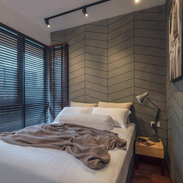 Herringbone Painted Feature Wall