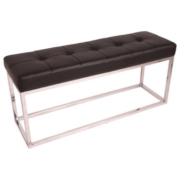 Black Contemporary Tufted Bench