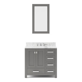 36" Wide Cashmere Gray Single Sink Bathroom Vanity - Transitional ...