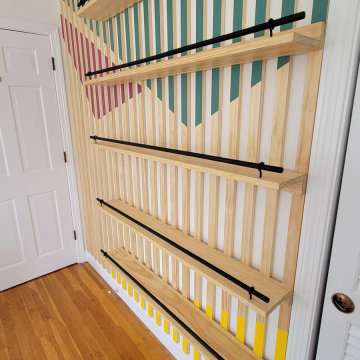 Custom Slat Feature Wall & Display Shelving