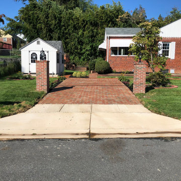 New Curb Cut Paver Driveway and Walkways in Silver Spring MD