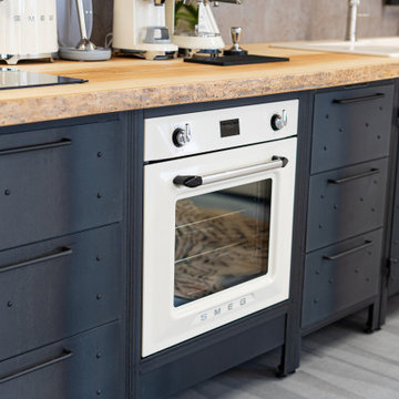 Authentic Kitchen, Kernesche, Waldkante, Smeg