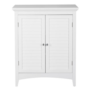 Meader Modern Bathroom 2 Door Floor Storage Cabinet with Drawer