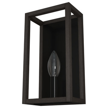 Hunter Squire Manor 1-Light Wall Sconce in Matte Black