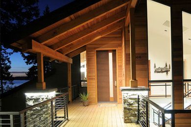 Contemporary exterior home idea in Seattle
