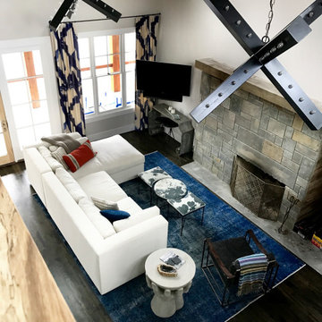 New Build - Hyco Lake Living Room - arial view