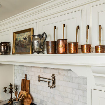 Elegant Virginia Kitchen Remodel with Timeless Brass and Marble Details