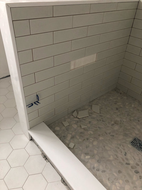 Shower Wall Subway Tile Falling Off Before Grout - How To Grout A Shower Wall Tile