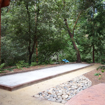Boulder Creek bocce court and garden