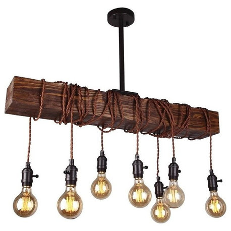 Wood Beam Chandelier