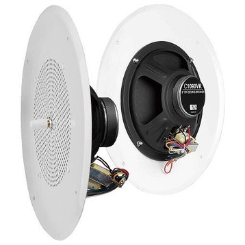 8" 70V In-Ceiling Commercial Speaker With Front Volume Control, Single, C1090VK