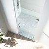 VIGO SoHo Adjustable Frameless Shower Door, Chrome, 28", Clear Glass