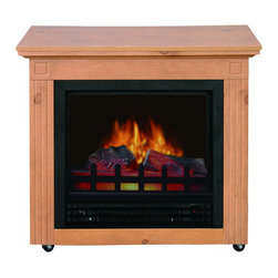 Cambria Electric Mobile Fireplace - Indoor Fireplaces