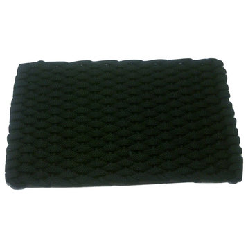 24"x38" Rockport Rope Mat, Black With Black Insert