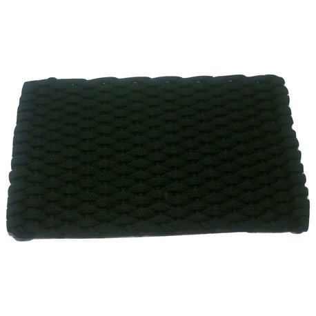 24"x38" Rockport Rope Mat, Black With Black Insert